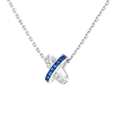 [AM]LIENS DIAMOND SILVER NECKLACE