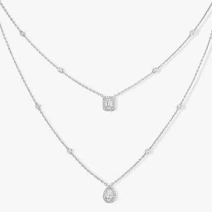 [AM]MY TWIN 2-ROW DIAMOND NECKLACE