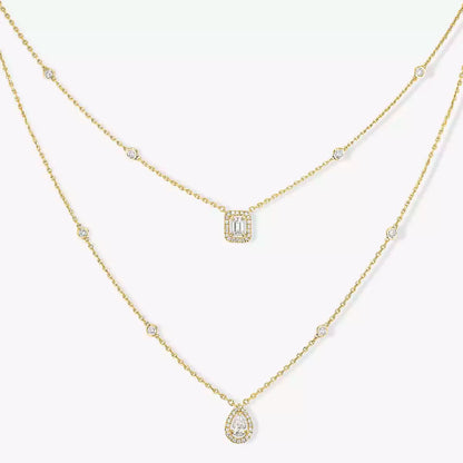 [AM]MY TWIN 2-ROW DIAMOND NECKLACE