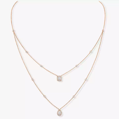 [AM]MY TWIN 2-ROW DIAMOND NECKLACE