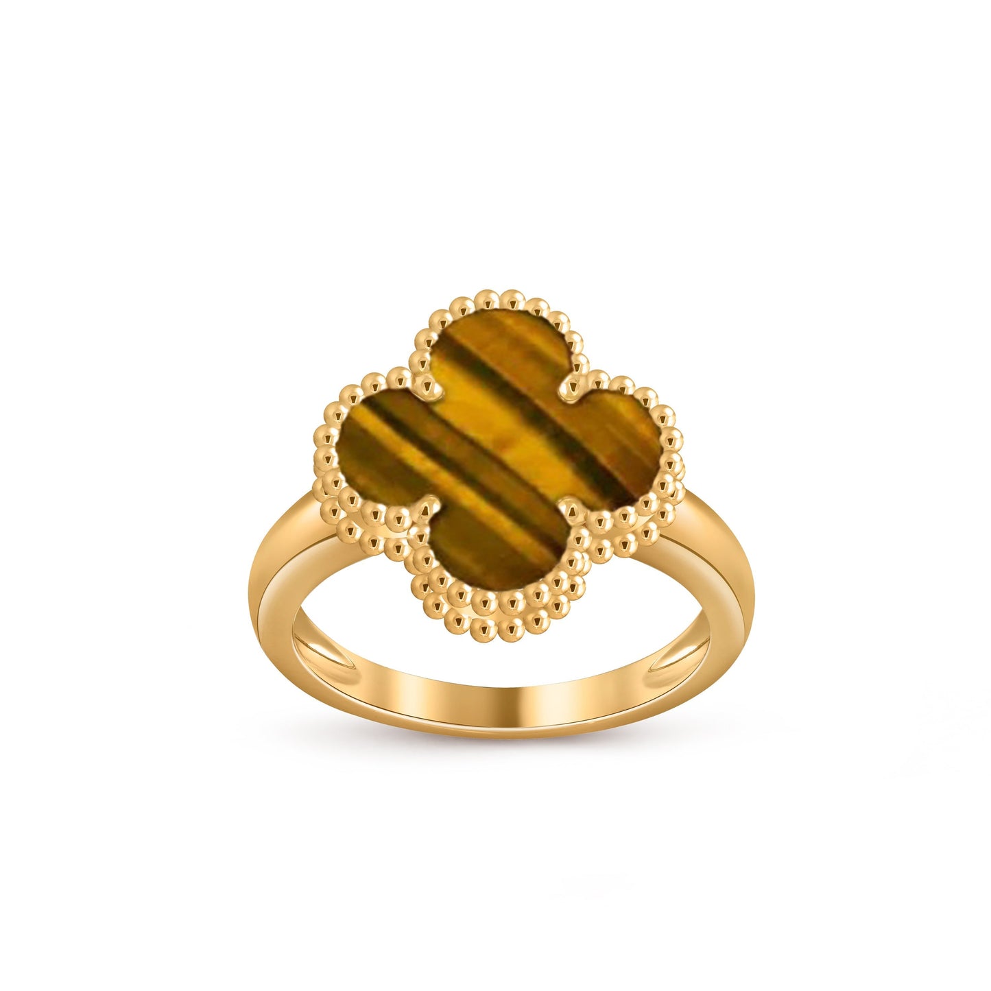 [AM]LUCKY CLOVER VINTAGE GOLD RING COLLECTION