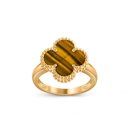 [AM]LUCKY CLOVER VINTAGE GOLD RING COLLECTION