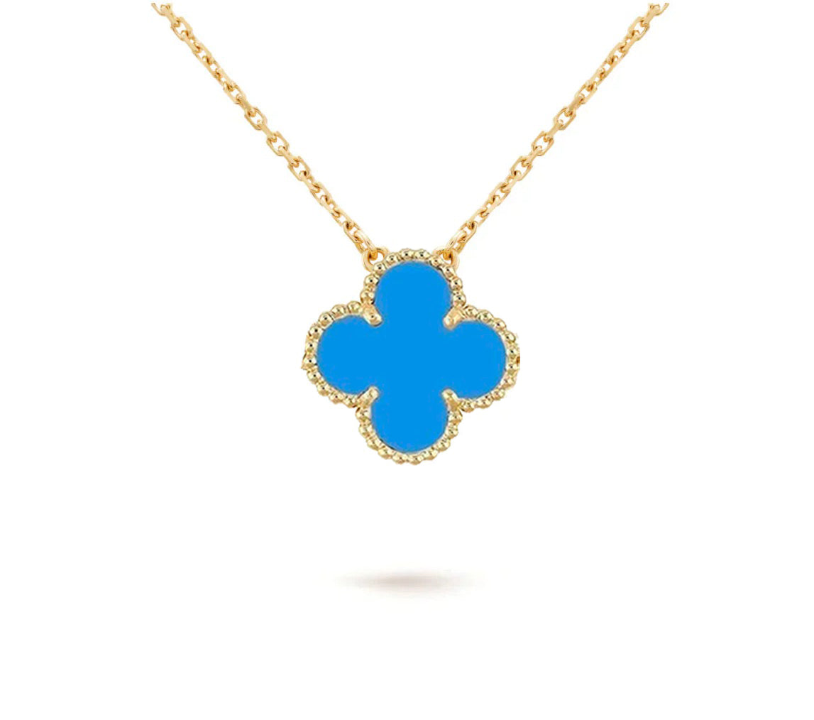 [AM]15MM CLOVER FLOWER PENDANT NECKLACE COLLECTION