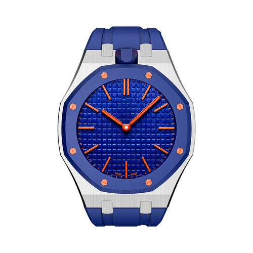 [AM]OAK POP DARK BLUE STEEL SILICONE STRAP