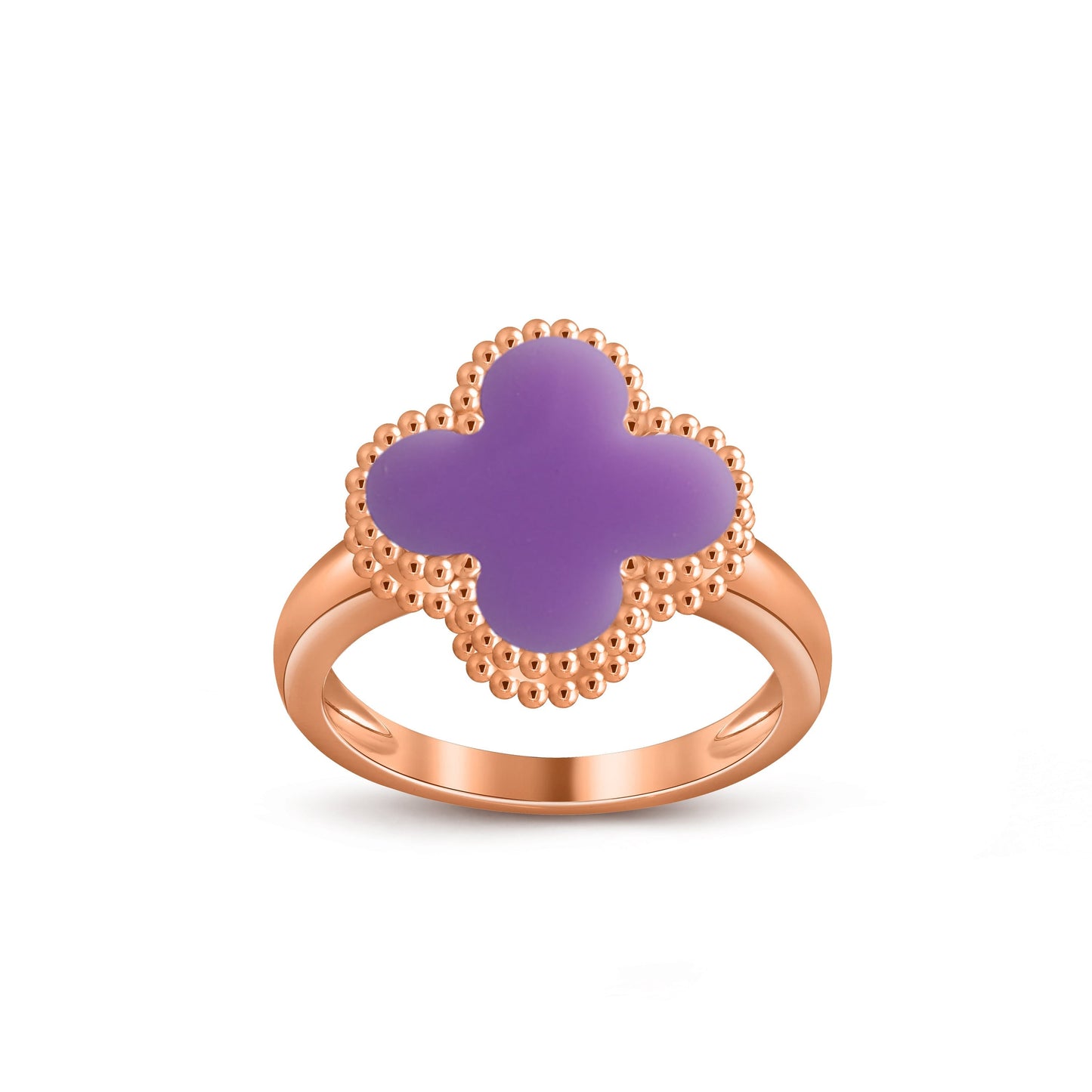 [AM]LUCKY CLOVER VINTAGE ROSE GOLD RING COLLECTION