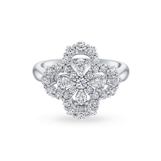 [AM]LOOP RING FULL MOTIF DIAMOND 16MM SILVE