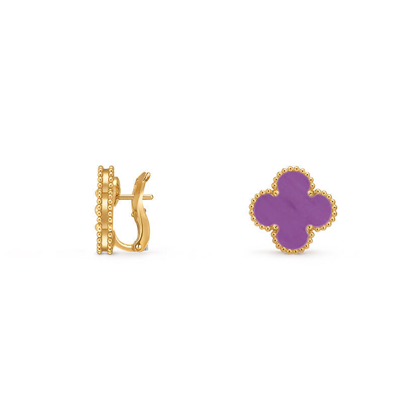 [AM]15MM CLOVER FLOWER STUD EARRINGS GOLD COLLECTION