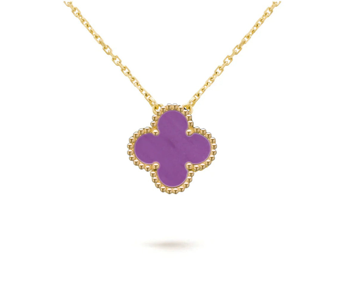 [AM]15MM CLOVER FLOWER PENDANT NECKLACE COLLECTION