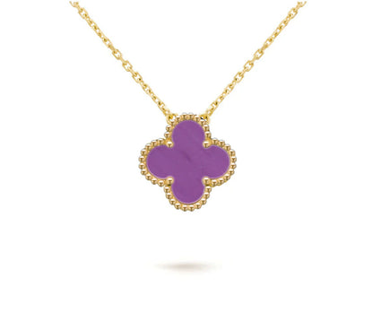 [AM]15MM CLOVER FLOWER PENDANT NECKLACE COLLECTION
