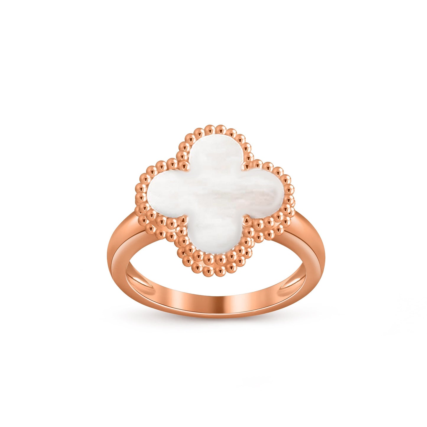 [AM]LUCKY CLOVER VINTAGE ROSE GOLD RING COLLECTION