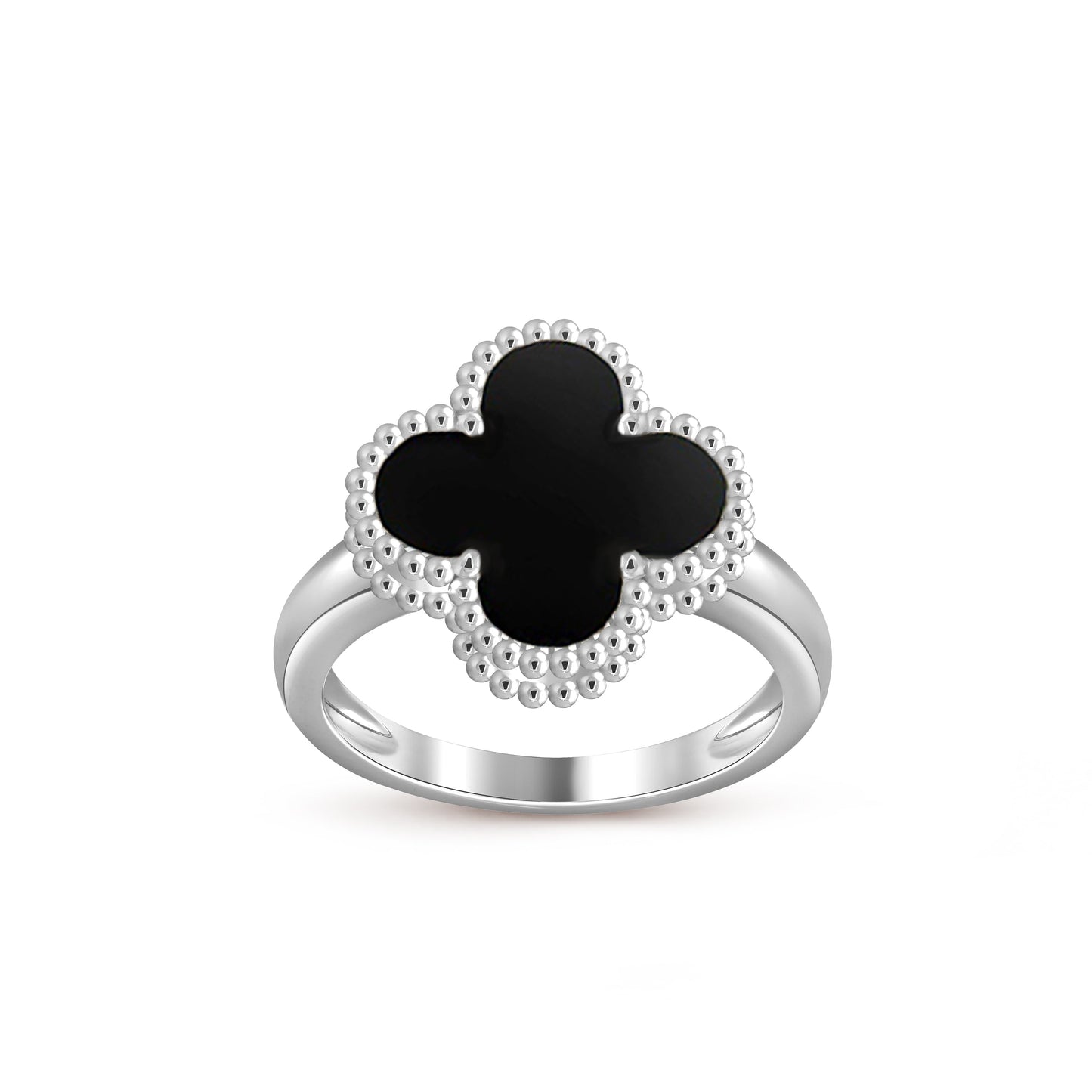 [AM]LUCKY CLOVER VINTAGE WHITE GOLD RING COLLECTION