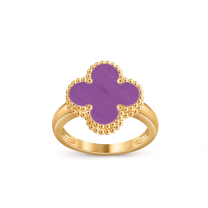 [AM]LUCKY CLOVER VINTAGE GOLD RING COLLECTION