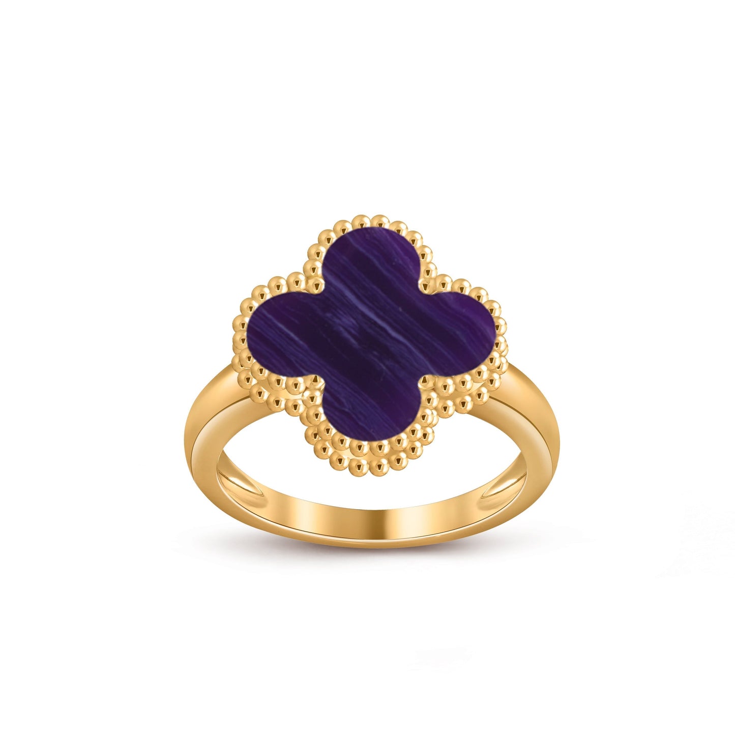 [AM]LUCKY CLOVER VINTAGE GOLD RING COLLECTION