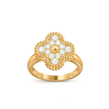 [AM]LUCKY CLOVER VINTAGE GOLD RING COLLECTION