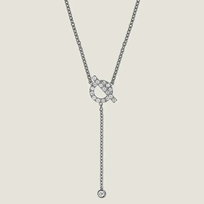 [AM]FINESSE SILVER DIAMOND NECKLACE