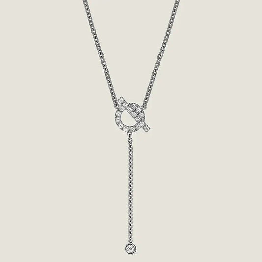 [AM]FINESSE SILVER DIAMOND NECKLACE