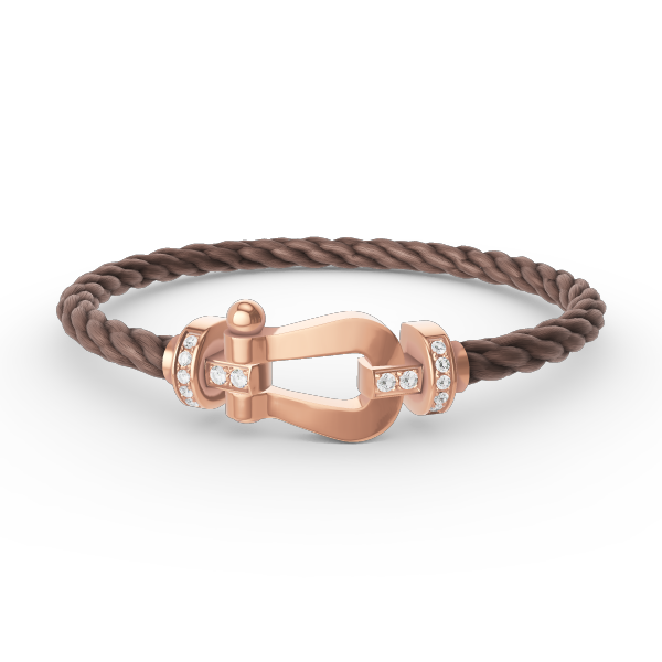 [AM]FORCE LARGE HORSESHOE HALF DIAMOND BRACELET - ROSE GOLD