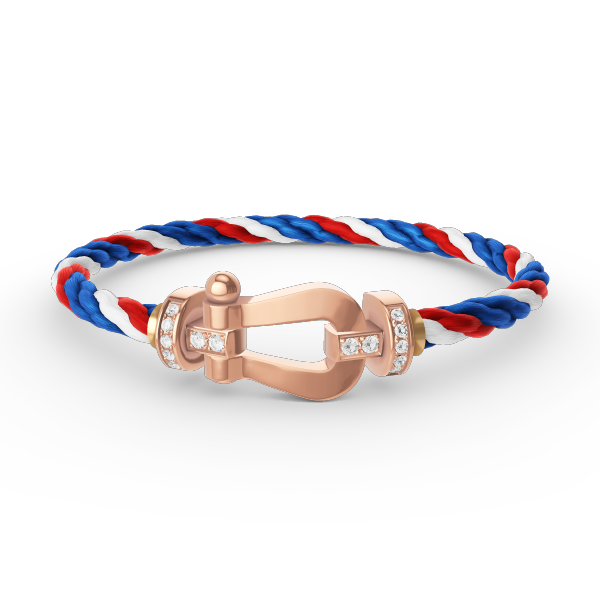 [AM]FORCE LARGE HORSESHOE HALF DIAMOND BRACELET - ROSE GOLD