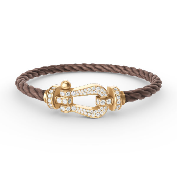 [AM]FORCE LARGE HORSESHOE FULL DIAMOND BRACELET - GOLD