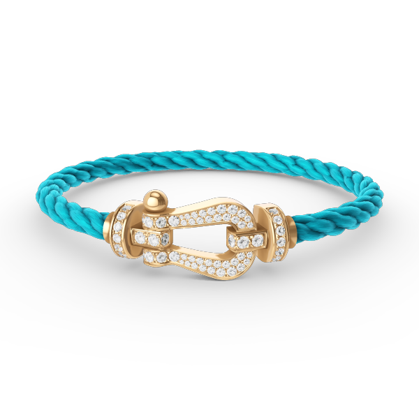 [AM]FORCE LARGE HORSESHOE FULL DIAMOND BRACELET - GOLD