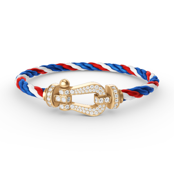 [AM]FORCE LARGE HORSESHOE FULL DIAMOND BRACELET - GOLD