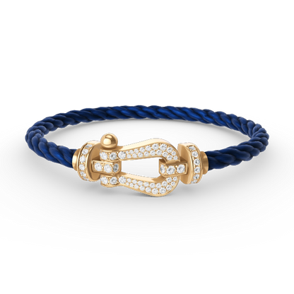 [AM]FORCE LARGE HORSESHOE FULL DIAMOND BRACELET - GOLD