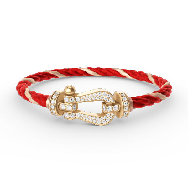[AM]FORCE LARGE HORSESHOE FULL DIAMOND BRACELET - GOLD