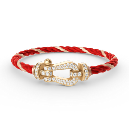 [AM]FORCE LARGE HORSESHOE FULL DIAMOND BRACELET - GOLD