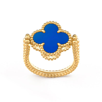 [AM]LUCKY CLOVER GOLD REVERSIBLE RING
