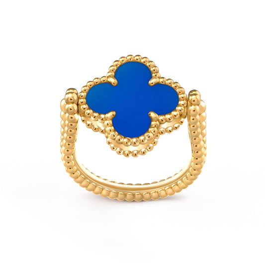 [AM]LUCKY CLOVER GOLD REVERSIBLE RING