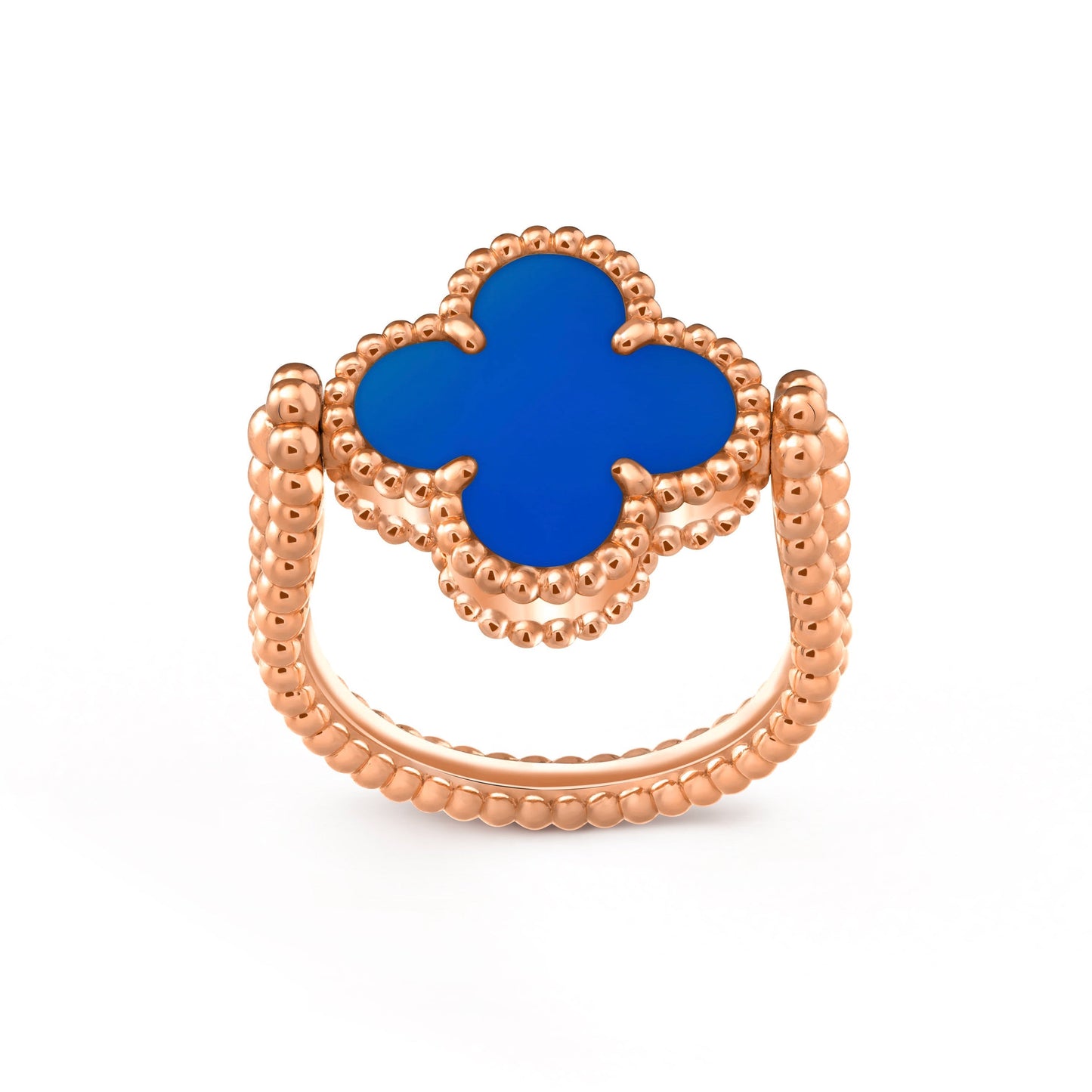 [AM]LUCKY CLOVER ROSE GOLD REVERSIBLE RING