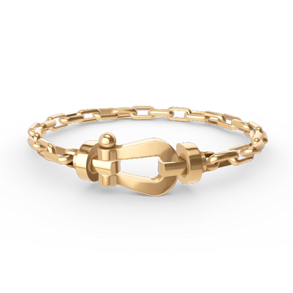 [AM]FORCE LARGE HORSESHOE CLASP METAL BRACELET