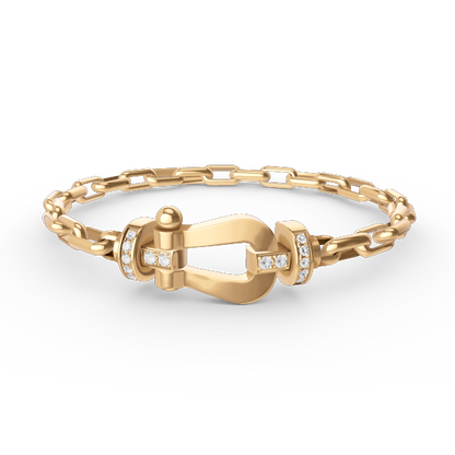 [AM]FORCE LARGE HORSESHOE CLASP METAL BRACELET