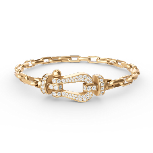 [AM]FORCE LARGE HORSESHOE CLASP METAL BRACELET