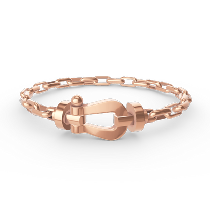 [AM]FORCE LARGE HORSESHOE CLASP METAL BRACELET