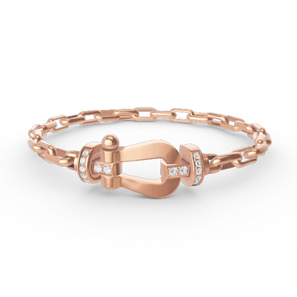 [AM]FORCE LARGE HORSESHOE CLASP METAL BRACELET