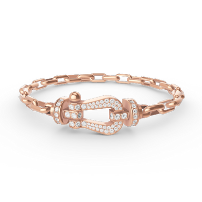 [AM]FORCE LARGE HORSESHOE CLASP METAL BRACELET