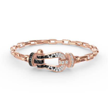 [AM]FORCE LARGE HORSESHOE CLASP METAL BRACELET