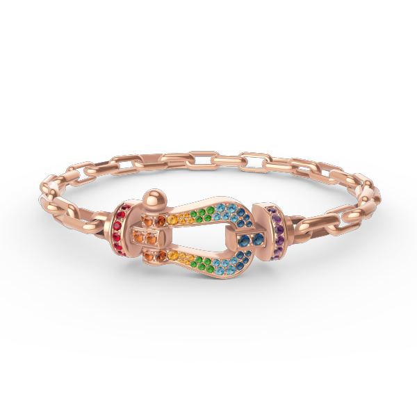 [AM]FORCE LARGE HORSESHOE CLASP METAL BRACELET