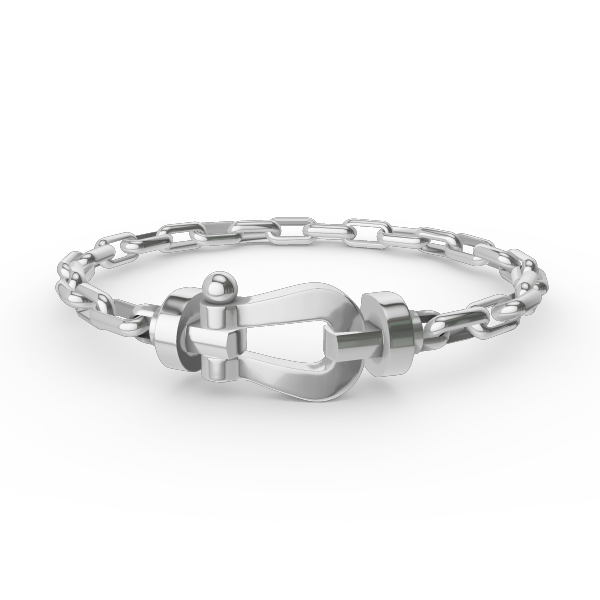 [AM]FORCE LARGE HORSESHOE CLASP METAL BRACELET
