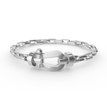 [AM]FORCE LARGE HORSESHOE CLASP METAL BRACELET