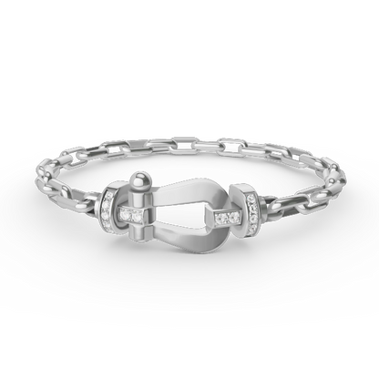[AM]FORCE LARGE HORSESHOE CLASP METAL BRACELET