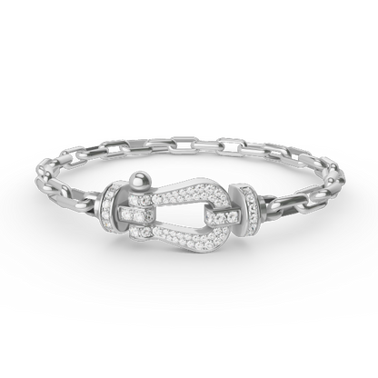 [AM]FORCE LARGE HORSESHOE CLASP METAL BRACELET