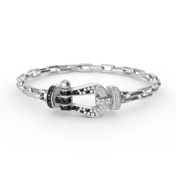 [AM]FORCE LARGE HORSESHOE CLASP METAL BRACELET