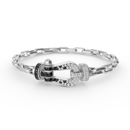[AM]FORCE LARGE HORSESHOE CLASP METAL BRACELET