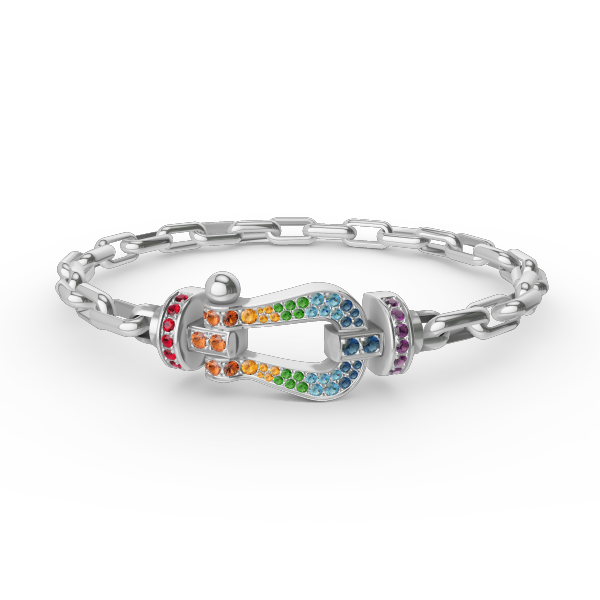 [AM]FORCE LARGE HORSESHOE CLASP METAL BRACELET