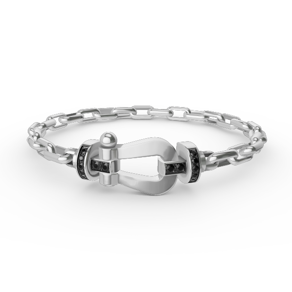 [AM]FORCE LARGE HORSESHOE CLASP METAL BRACELET