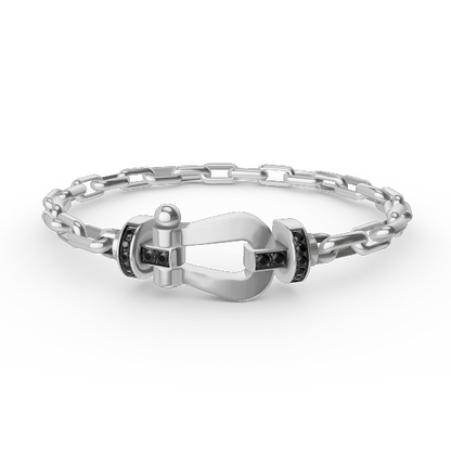 [AM]FORCE LARGE HORSESHOE CLASP METAL BRACELET