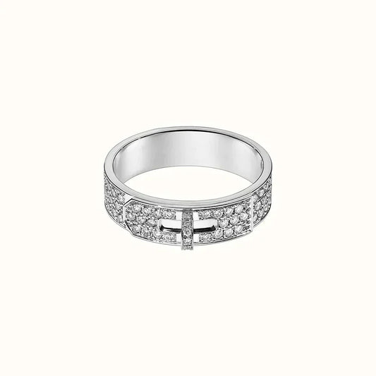 [AM]KELLY SILVER DIAMOND RING