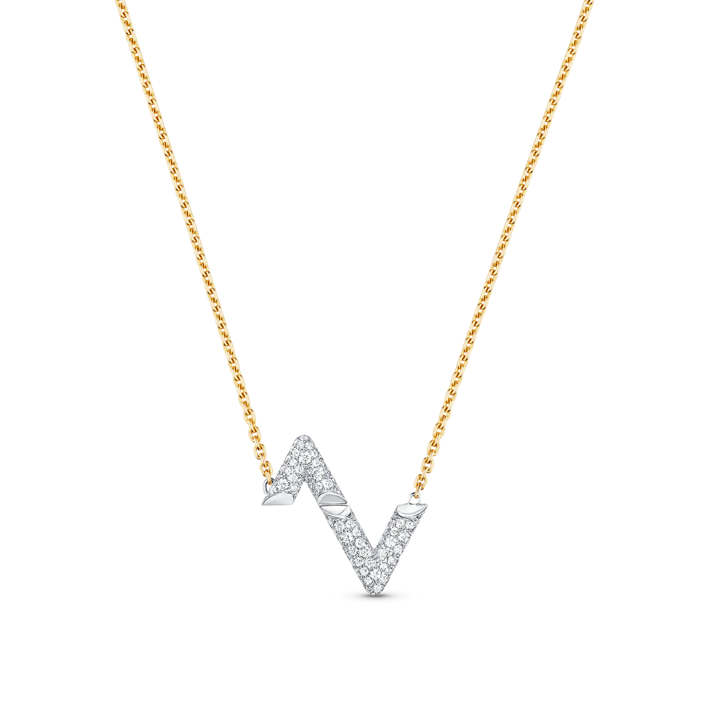 [AM]VOLT SILVER DIAMOND PEDANT NECKLACE